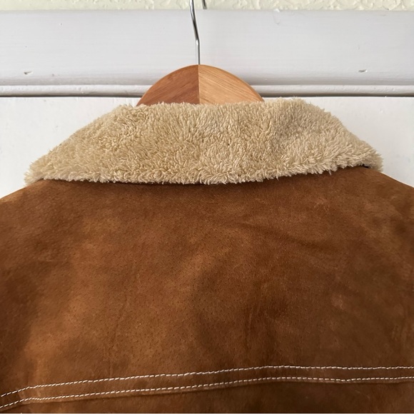 NEW Scully Rodeo Men’s Aztec Boar Suede Jean Sherpa Buttonup Jacket Brown 3XL - Picture 14 of 15